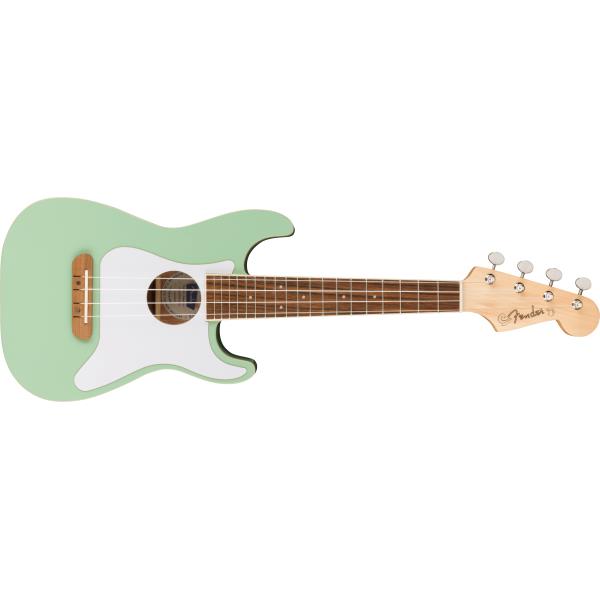 Fender-ウクレレFullerton Strat® Uke, Walnut Fingerboard, White Pickguard, Surf Green