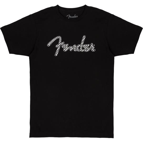 Fender-Fender® Spaghetti Wavy Checker Logo Tee, Black, XXL