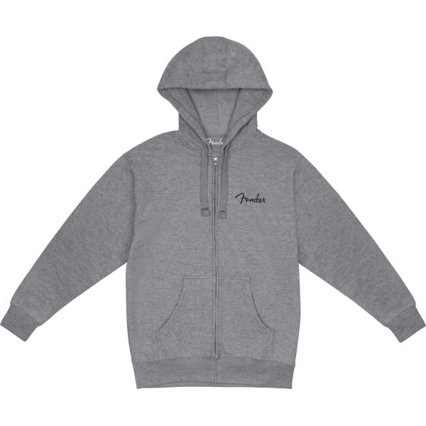 Fender® Spaghetti Small Logo Zip Front Hoodie, Athletic Gray, Sサムネイル
