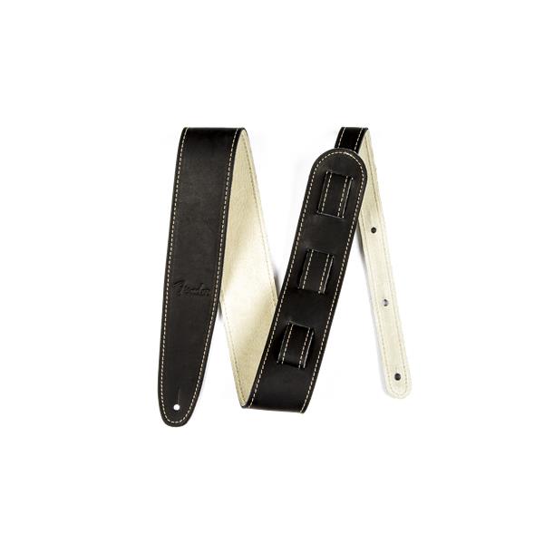 Fender-ストラップBall Glove Leather Strap, Black, 2.5"