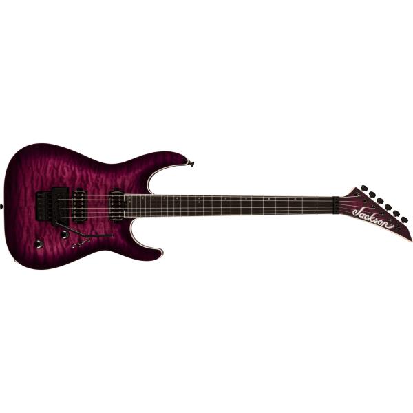 Jackson-エレキギターPro Plus Series Dinky™ DKAQ, Ebony Fingerboard, Transparent Purple Burst