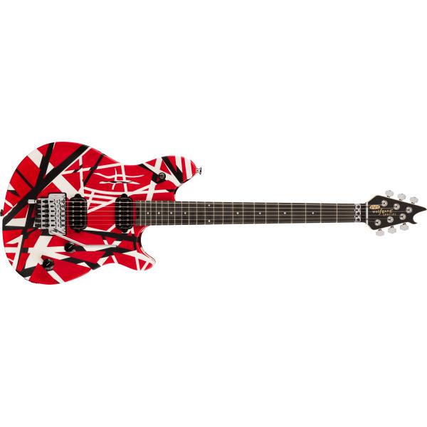 EVH-エレキギターWolfgang® Special Striped Series, Ebony Fingerboard, Red, Black, and White