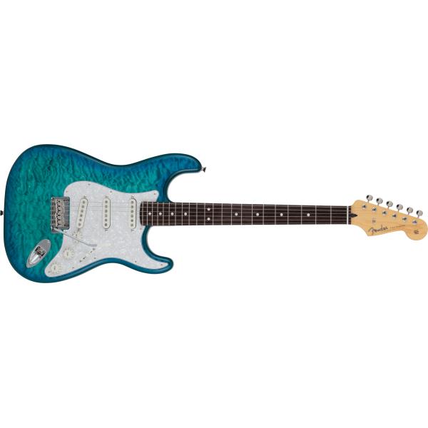 Fender-ストラトキャスター2024 Collection Made in Japan Hybrid II Stratocaster®, Rosewood Fingerboard, Quilt Aquamarine
