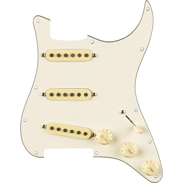 Fender-ピックガードPre-Wired Strat® Pickguard, Eric Johnson Signature, Parchment 11 Hole PG