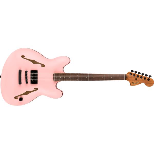 Fender-エレキギターTom DeLonge Starcaster®, Rosewood Fingerboard, Black Hardware, Satin Shell Pink