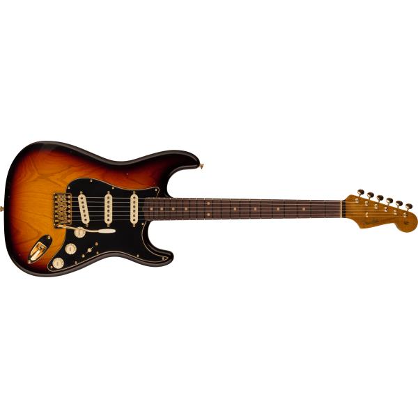 Fender Custom Shop-エレキギター2023 Limited Edition Custom '62 Strat® Journeyman Relic® with Closet Classic Gold Hardware, 3A Rosewood Fingerboard, Bleached 3-Color Sunburst