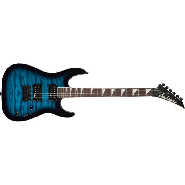 Jackson-エレキギターJS Series Dinky® JS20 DKQ 2PT, Amaranth Fingerboard, Transparent Blue Burst