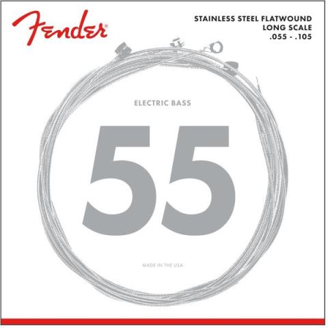 Fender-フラットワウンドエレキベース弦9050M  Medium 55-105 Stainless Steel Flatwound