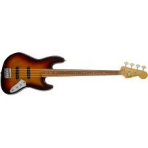 Fender-ジャズベースJaco Pastorius Jazz Bass, Fretless, Pau Ferro Fingerboard, 3-Color Sunburst