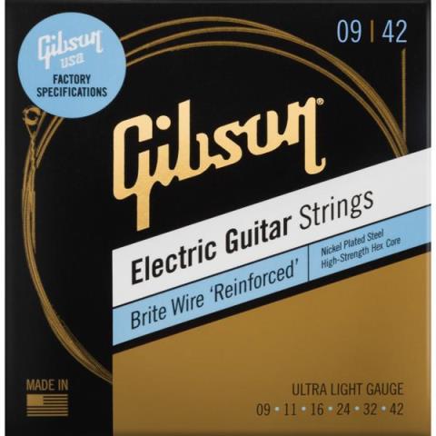 Gibson-エレキギター弦SEG-BWR9 Brite Wire 'Reinforced' Ultra-Light 09-42