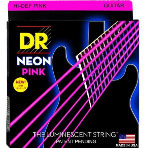DR Strings-エレキギター弦NPE-10 Neon Pink Medium 10-46
