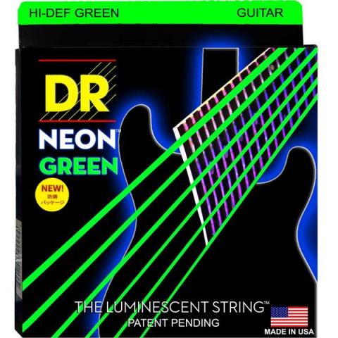 DR Strings-エレキギター弦NGE-10 Neon Green Medium 10-46