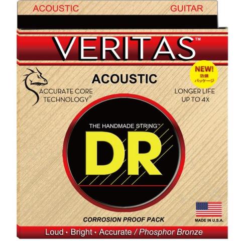 DR Strings-アコースティックギター用弦3パックセットVTA-12-3PK Veritas Lite 12-54