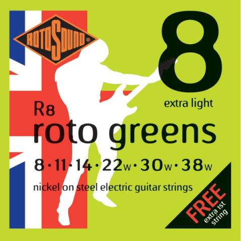 ROTOSOUND-エレキギター弦R8 Nickel Extra Light 08-38