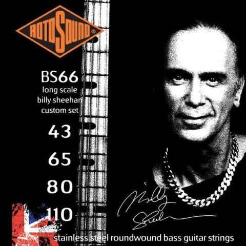 ROTOSOUND-エレキベース弦BS66 Billy Sheehan signature Stainless Custom 43-110