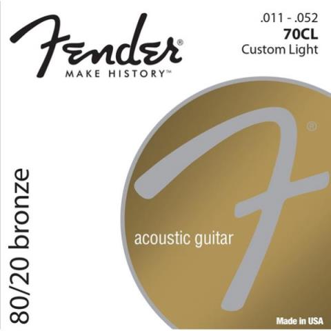 Fender-アコースティックギター弦80/20 Bronze 70CL Custom Light 11-52