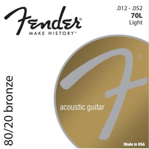Fender-アコースティックギター弦80/20 Bronze 70L Light 12-52