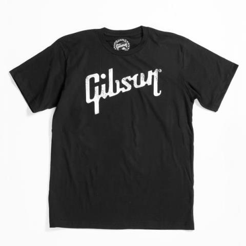 GA-BLKTSM Distressed Gibson Logo T (Black) Smallサムネイル