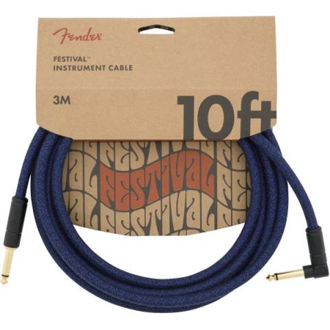 Angled Festival Instrument Cable, Blue 10FTサムネイル