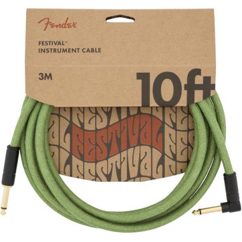 Festival Hemp Instrument Cables Green 10FTサムネイル