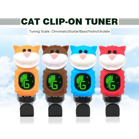 B72 Clip-on Cartoon Cat Tuner Yellowサムネイル