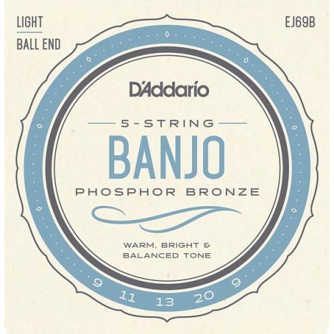 EJ69B 5-String Ball-End Banjo, Phosphor Bronze, Light, 9-20サムネイル