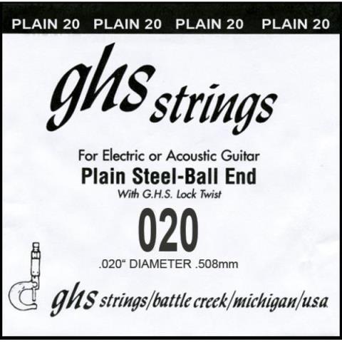 GHS-プレーンスチールボールエンド弦020 バラ弦