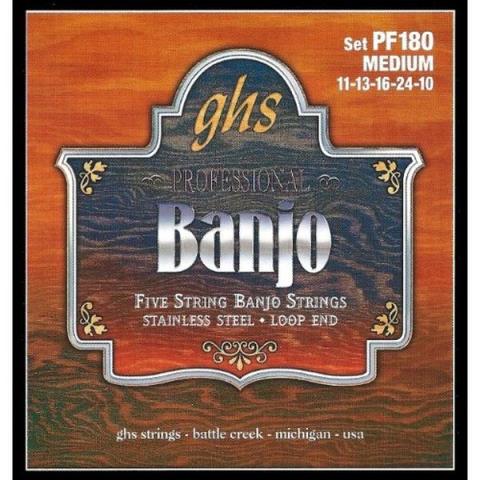 GHS-5弦バンジョー弦PF180 Banjo Medium 10-24