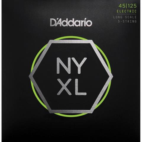 D'Addario-5弦エレキベース弦NYXL45125 5弦 Light Top/Medium Bottom 45-125