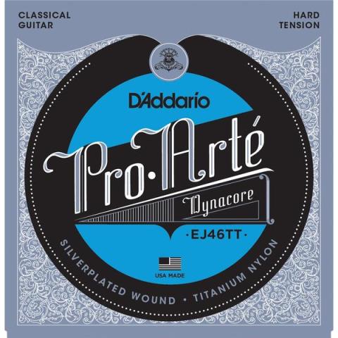 D'Addario-クラシックギター弦EJ46TT Titanium Trebles, Hard 28-46