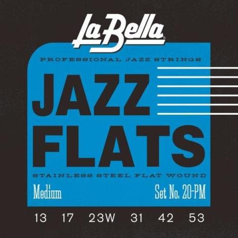 La Bella-エレキギターフラットワウンド弦20PM Flatwound Medium 13-53