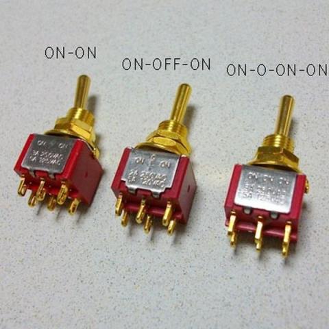 1425 Mini Switch 6P ON-OFF-ON Goldサムネイル