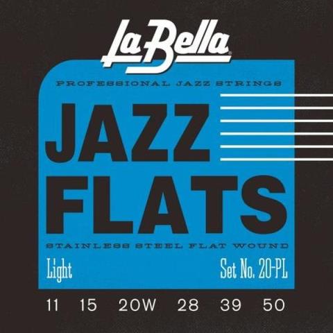 La Bella-エレキギターフラットワウンド弦20PL Flatwound Light 11-50