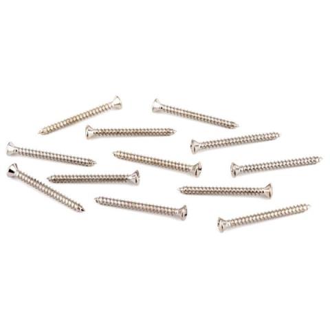 Neck Plate Mounting Screws - American Standard/Deluxe Guitars, Sheet Metal (8 X 1-3/4"), Chrome (12)サムネイル