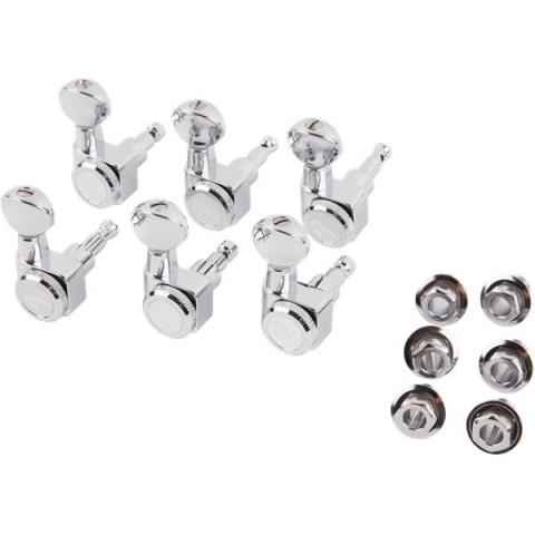FenderFender Locking Tuners with Vintage-Style Buttons, Polished Chrome