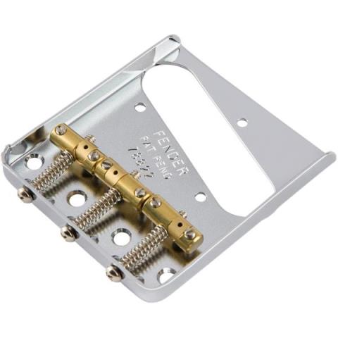 Fender-ブリッジ3-Saddle American Vintage "Hot Rod" Telecaster Bridge Assembly with Compensated Brass Saddles, Nickel