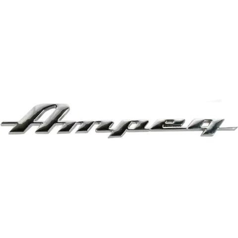 Ampeg-アンプ用ロゴバッヂSilver Metal Script Logo