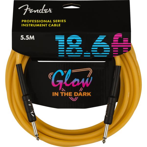 Fender-Professional Glow in the Dark Cable, Orange, 18.6'