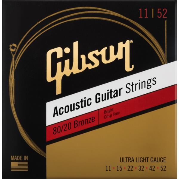 Gibson-アコースティックギター用弦SAG-BRW11 80/20 Bronze Ultra-Light 11-52