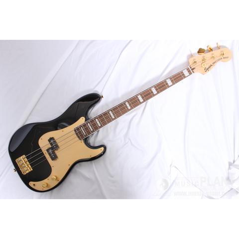 Squier-プレシジョンベース40th Anniversary Precision Bass®, Gold Edition, Laurel Fingerboard, Gold Anodized Pickguard, Black