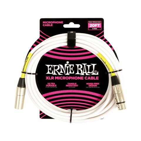 ERNIE BALL-マイクケーブル20' Male / Female XLR Microphone Cable White