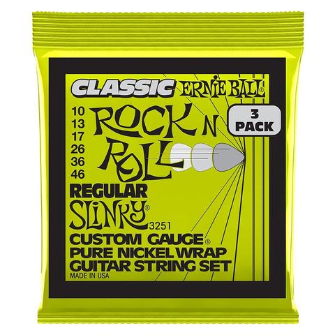 ERNIE BALL-エレキギター弦3パックセット3251 Regular Slinky Classic Rock n Roll 3P 10-46