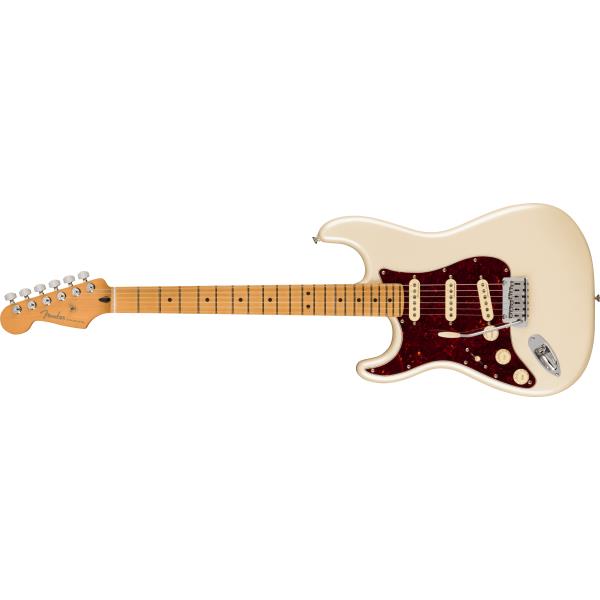 Fender-ストラトキャスターPlayer Plus Stratocaster®, Left-Hand, Maple Fingerboard, Olympic Pearl