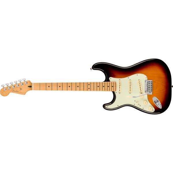 Fender-ストラトキャスターPlayer Plus Stratocaster®, Left-Hand, Maple Fingerboard, 3-Color Sunburst