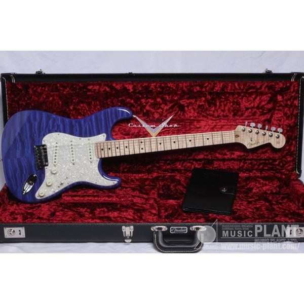 Custom Stratocaster Quilt Maple Top NOS, Faded Cobalt Blue Transparentサムネイル