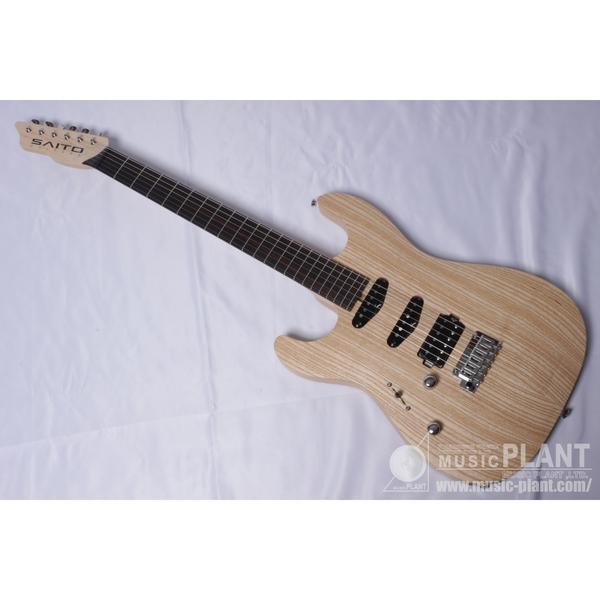 SAITO GUITARS-レフティーエレキギターS-622L Naked ASH R SSH