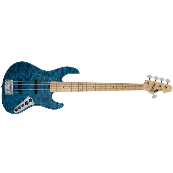 ESP-5弦エレキベースAMAZE-CTM-SL5 FM/M FDBL