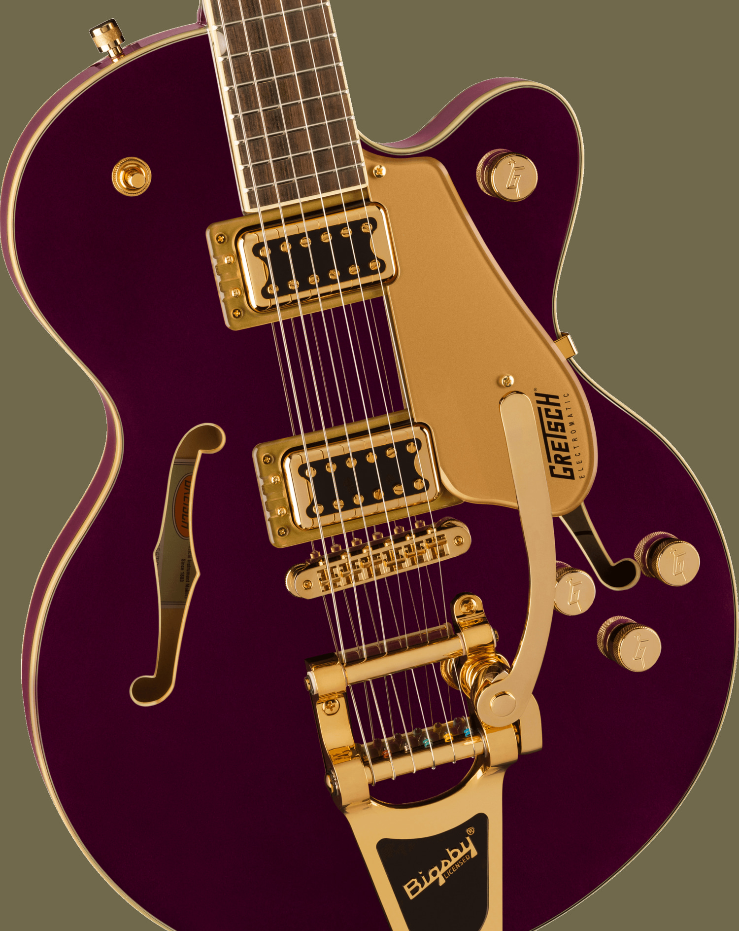 G5655TG Electromatic® Center Block Jr. Single-Cut with Bigsby® and Gold Hardware, Laurel Fingerboard, Amethyst追加画像 G5655TG Electromatic® Center Block Jr. Single-Cut with Bigsby® and Gold Hardware, Laurel Fingerboard, Amethyst追加画像