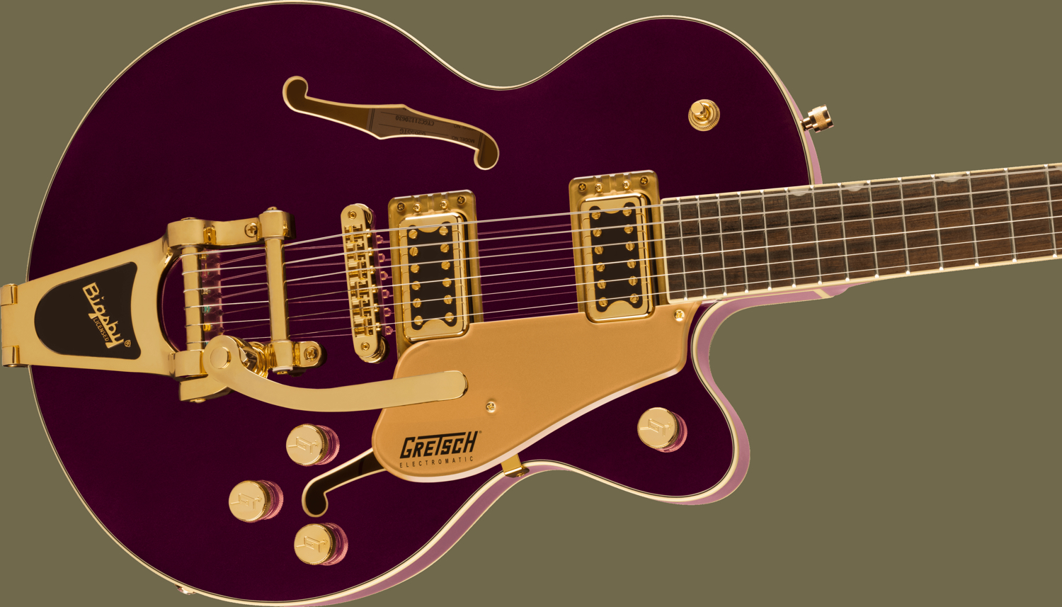 G5655TG Electromatic® Center Block Jr. Single-Cut with Bigsby® and Gold Hardware, Laurel Fingerboard, Amethyst追加画像 G5655TG Electromatic® Center Block Jr. Single-Cut with Bigsby® and Gold Hardware, Laurel Fingerboard, Amethyst追加画像