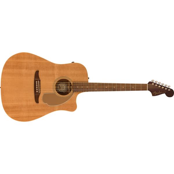 Fender-エレアコRedondo Player, Walnut Fingerboard, Gold Pickguard, Natural